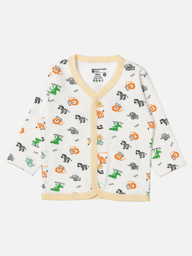 Baby Printed Front Open Top for Easy Dressing, Comfortable Daily Wear and Regular Baby Wardrobe Use - Pack of 3