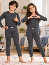 Unisex Kids Thermal Top and Bottom Set for Winter Wear, Warm Base Layer Comfort and Everyday Cold Weather Use