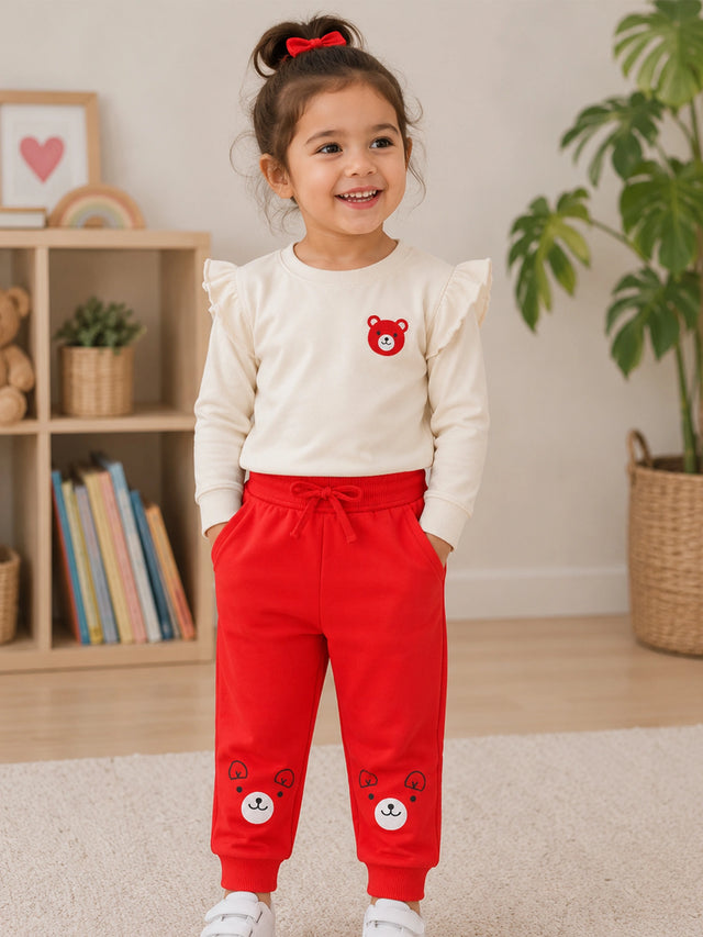 Baby Girls Cotton Track Pant for Everyday Comfort, Lounge Wear, Easy Movement and Casual Wardrobe Essentials - Pack of 1