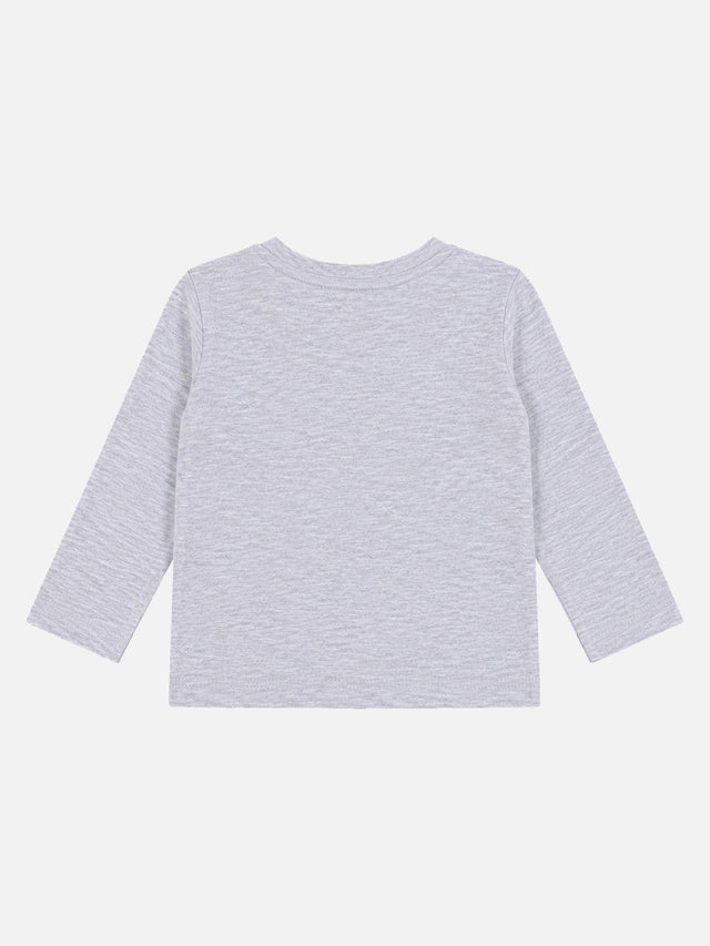 Baby Boys Mickey & Friends Interlock T-Shirt Round Neck Full Sleeves Warm Wear Top with Regular Fit Comfort