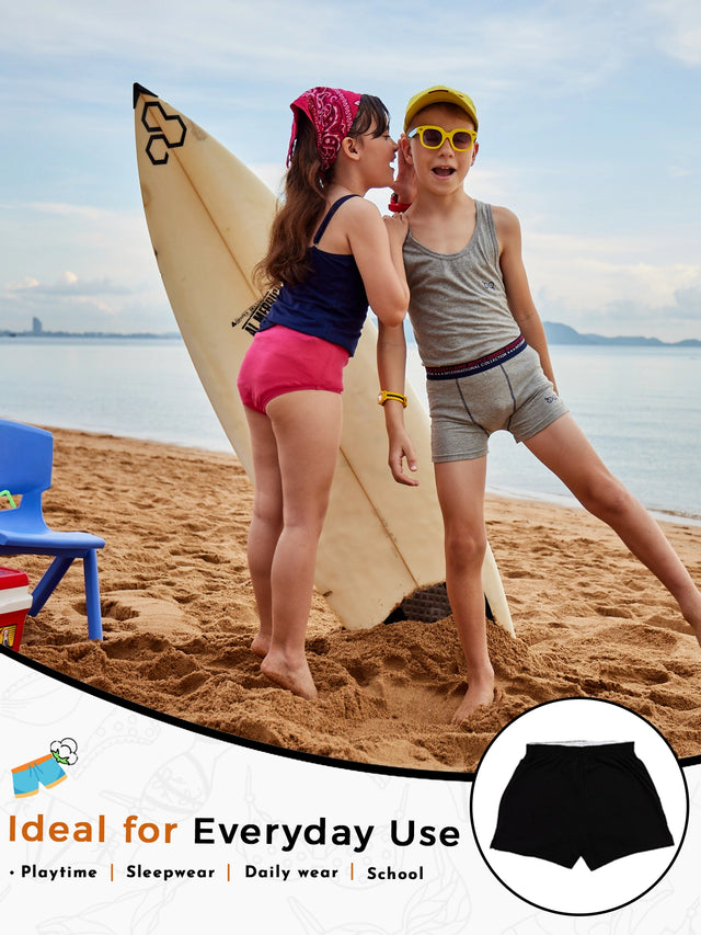 Baby 100% Cotton Trunk with Inner Elastic for Everyday Innerwear Comfort and Regular Use - Pack of 3
