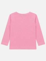 Baby Girls Shoulder Open T-Shirt Full Sleeves Casual Wear Top for Easy Dressing, Playtime and Regular Use