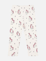 Baby Girls Interlock Cotton Track Pant with Regular Fit for Casual Wear, Jogger Comfort and Easy Movement