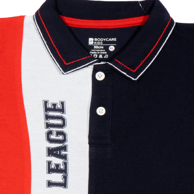 Baby Boys Pique Collar Half Sleeve T-Shirt with Regular Fit and Soft Breathable Fabric for Casual Wear - Pack of 1