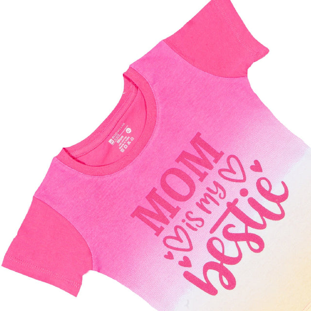 Baby Girls Round Neck Half Sleeve T-Shirt for Casual Wear, Easy Movement, Everyday Comfort and Regular Use