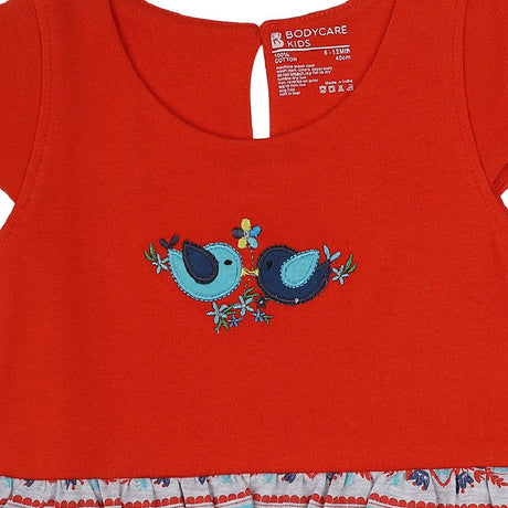 Bodycare Girls Cotton Half Sleeves Round Neck Frock