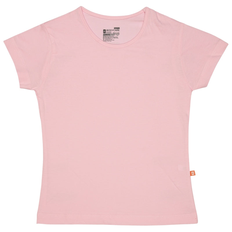 Bodycare Girls Cotton Round Neck Half Sleeves Tshirt Pack Of 2