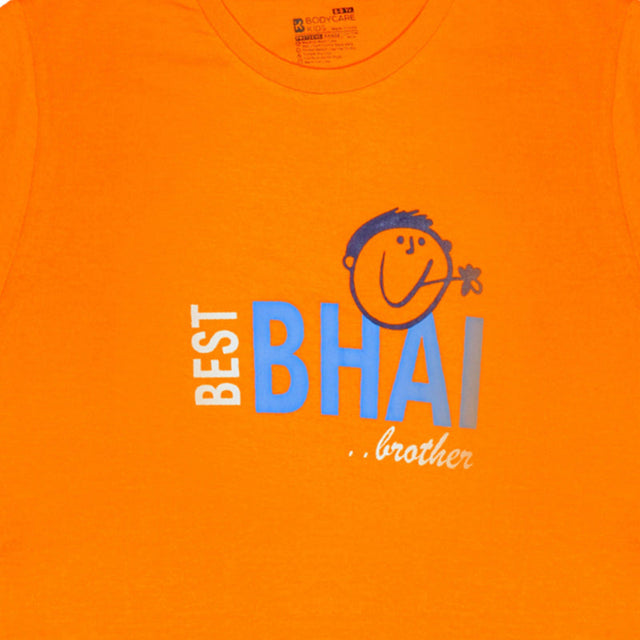 Boys 100% Cotton Rakhi T-Shirt with Round Neck and Half Sleeves for Festive Casual Wear and Everyday Comfort