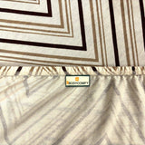 King Size Cotton Bedsheet Chevron Salmon Pink