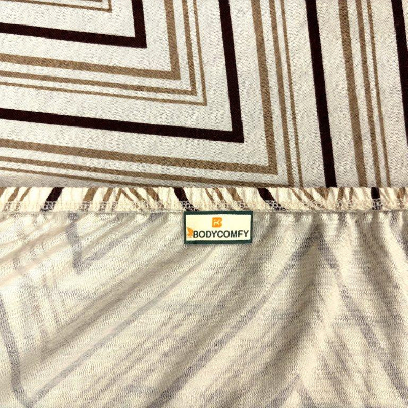 King Size Cotton Bedsheet Chevron Salmon Pink