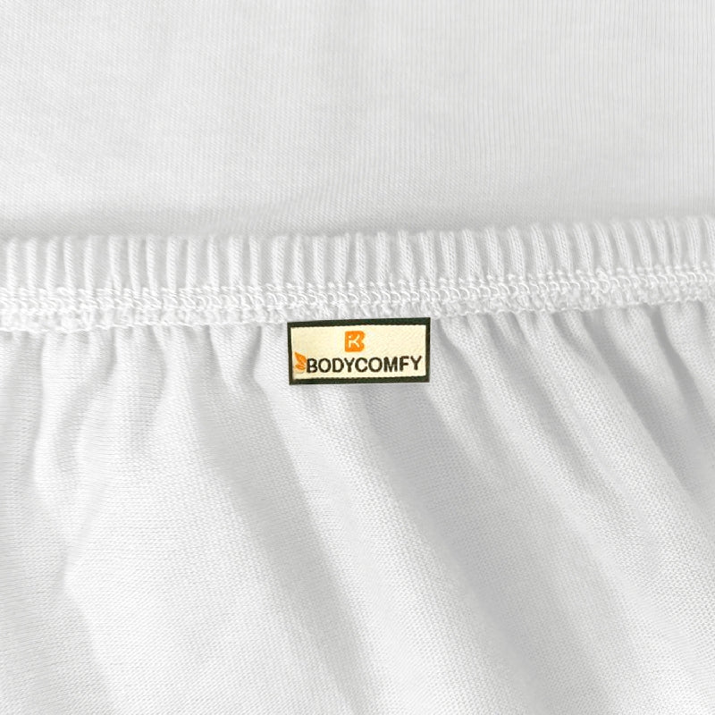 Bodycomfy 100% Cotton Hosiery King Size Fitted Bedsheet – Geometrical Panel Print