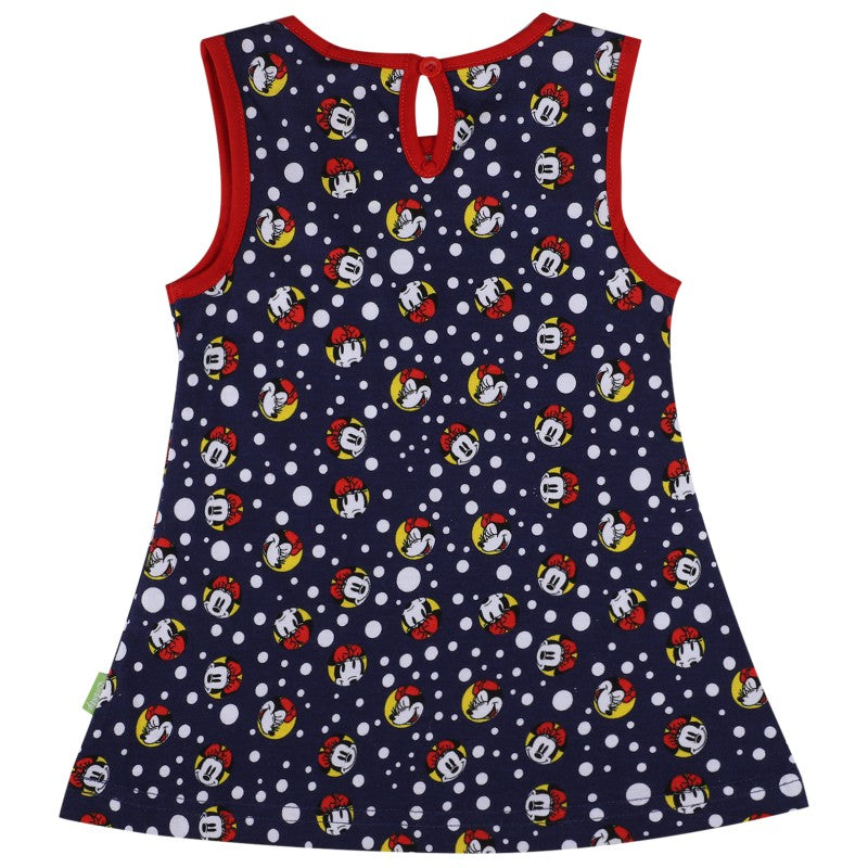 Bodycare Minnie & Friends Girls Cotton Frock Round Neck Half Sleeves