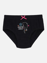 Girls Frozen Innerwear Panty Cotton Solid with Inner Elastic for Everyday Comfort and Kids Essentials - Pack of 5