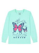 Girls 100% Cotton T-Shirt with Round Neck and Full Sleeves for Comfortable Casual Wear and Regular Use - Pack of 1
