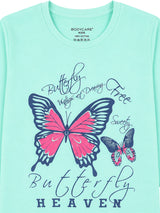 Girls 100% Cotton T-Shirt with Round Neck and Full Sleeves for Comfortable Casual Wear and Regular Use - Pack of 1