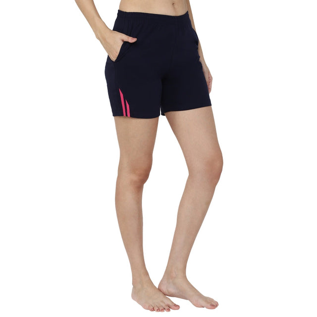 Women 100% Cotton Shorts Side Pockets - Bodycare