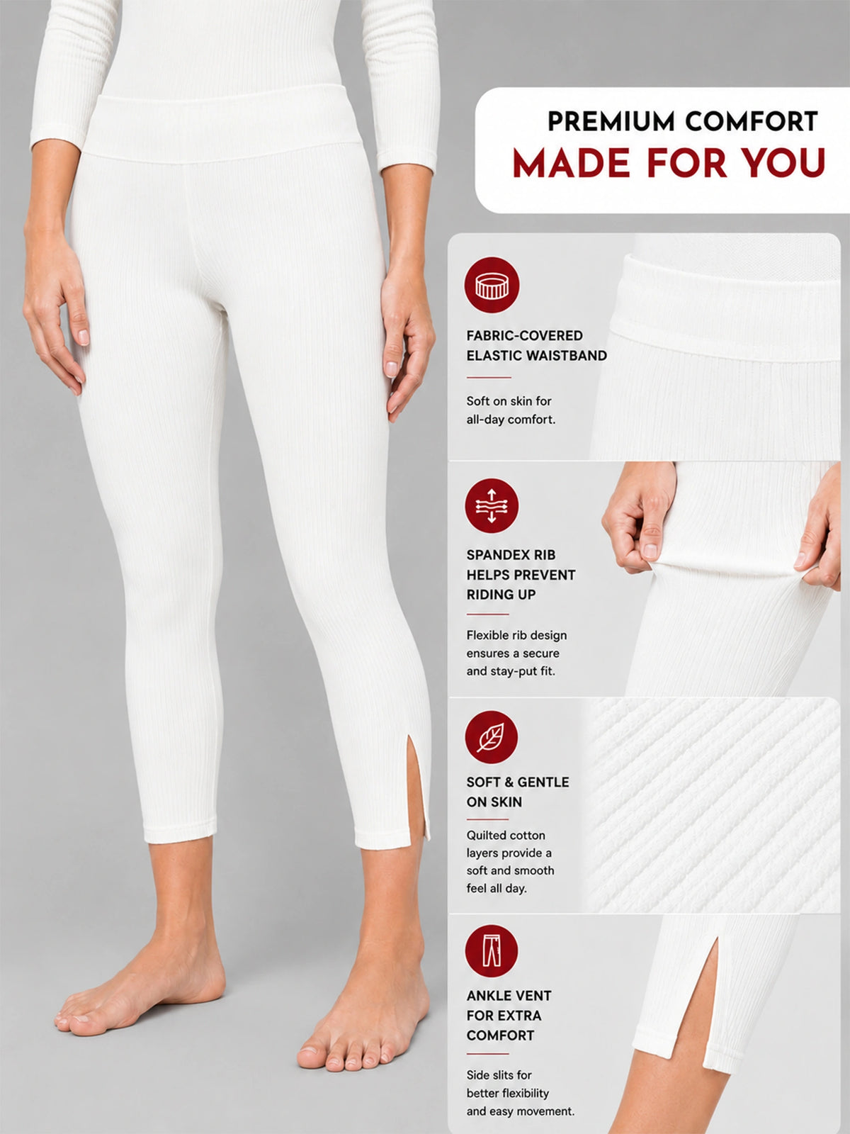 Women Thermal Bottom for Winter Base Layering, Cold-Weather Comfort and Everyday Warm Innerwear Essentials - Pack of 1