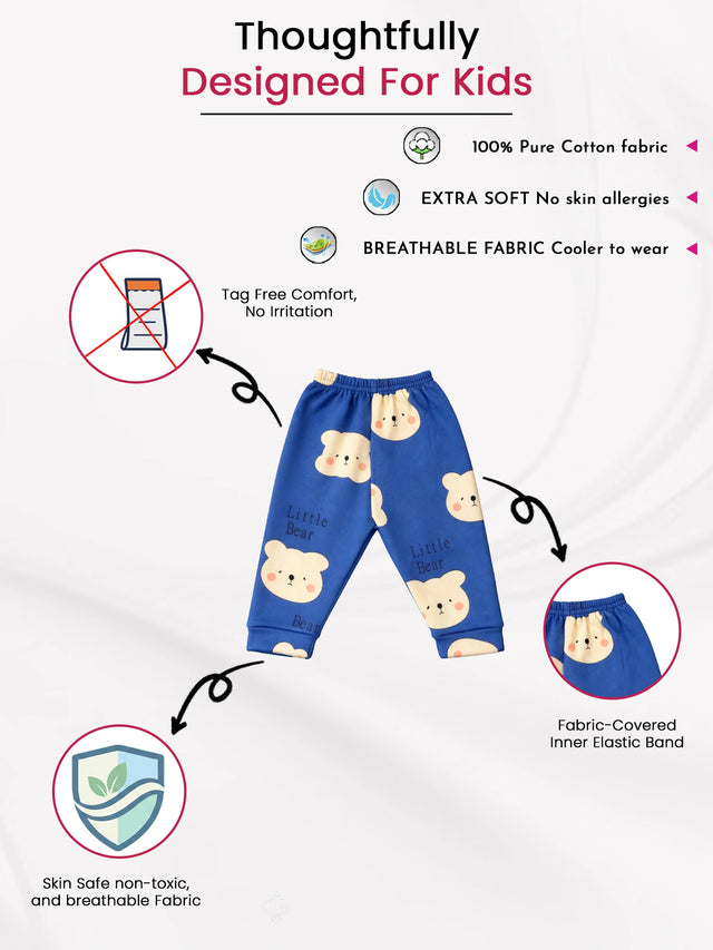 Baby Boys Pyjama with Inner Elastic for Regular Baby Wear, Easy Movement and Everyday Wardrobe Comfort