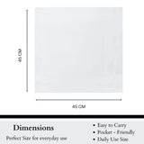 Men 100% Soft Cotton Handkerchief with Stylish Rumal Box Pack for Daily and Formal Use Essentials - Pack of 3