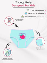 Baby Girls Cotton Printed Panty with Top Elastic Waistband for Comfortable Innerwear Essentials - Pack of 6