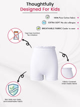 Unisex 100% Cotton Bloomer Attach Elastic Pack of 3