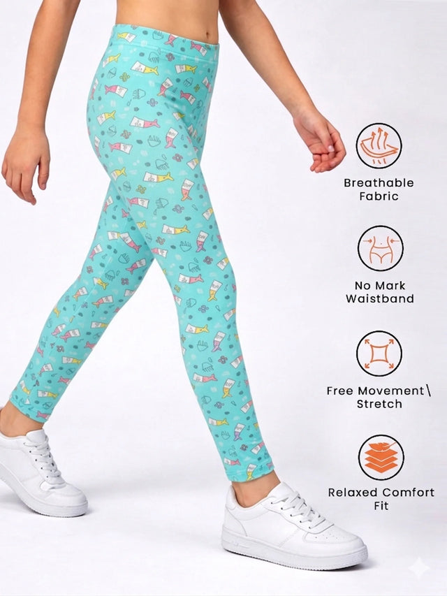 Girls 100% Cotton Leggings Pack of 1 - Bodycare