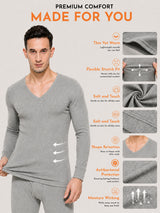 Men Antibacterial Thermal Top with V Neck and Full Sleeves for Winter Base Layering and Cold-Weather Comfort Essentials
