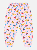 Unisex Baby Front Open Full Sleeve Night Suit Pajami Suit for Soft Comfort, Easy Dressing and Regular Babywear - Pack of 1