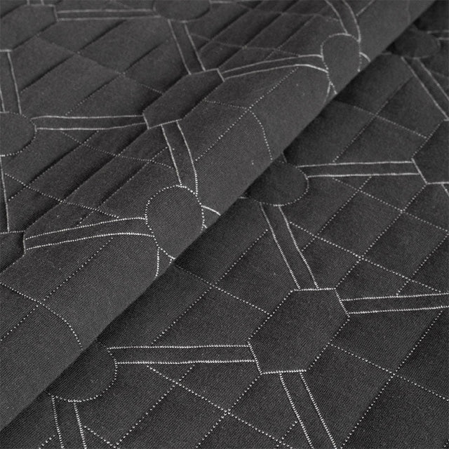 King Size Jersey Bedcover Grey Diamond Quilted - Bodycare