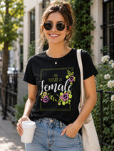 Women T-Shirt Round Neck Half Sleeves