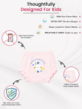 Baby Girls 100% Cotton Panty for Soft Breathable Everyday Innerwear Comfort and Regular Use - Pack of 3