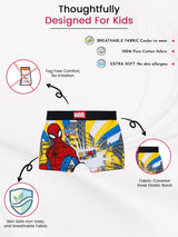 Boys Spider-Man Cotton Trunk Top Elastic Pack of 3