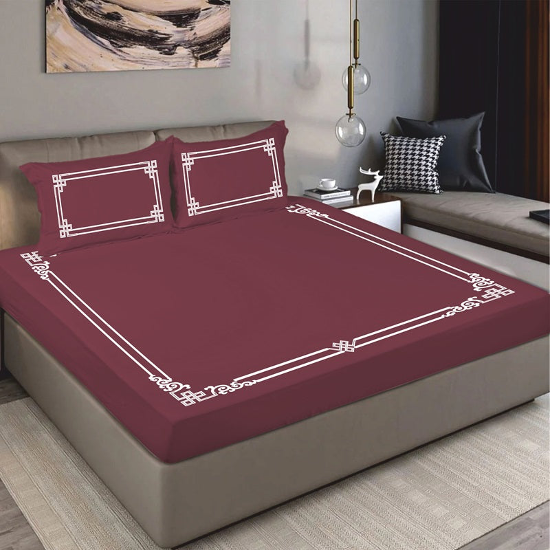 King Size Cotton Fitted Bedsheet Camel Beige - Bodycare