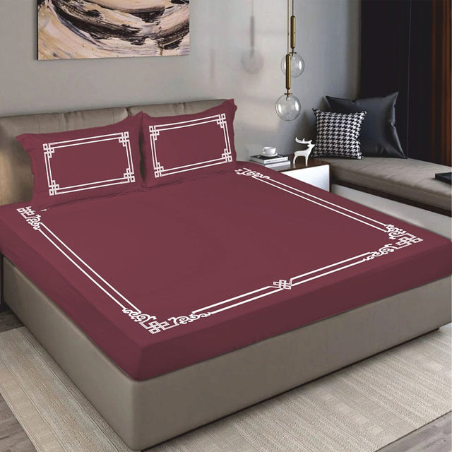 King Size Cotton Fitted Bedsheet Camel Beige - Bodycare