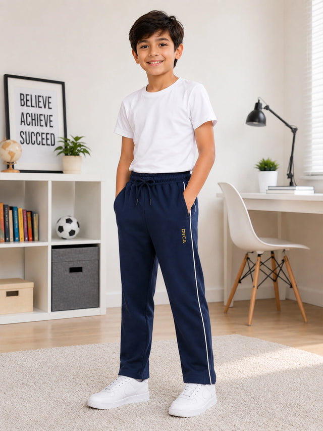 Boys Cotton Track Pant with Regular Fit for Casual Wear, Active Movement and Everyday Lounge Comfort
