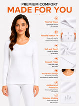 Women Round Neck Full Sleeves Thermal Top for Winter Wear, Warm Base Layer Comfort and Regular Cold Weather Use