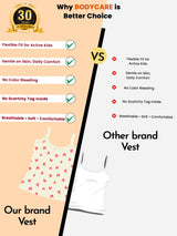 Baby Girls 100% Cotton Camisole Sleeveless Vest for Innerwear Comfort and Easy Daily Layering - Pack of 3