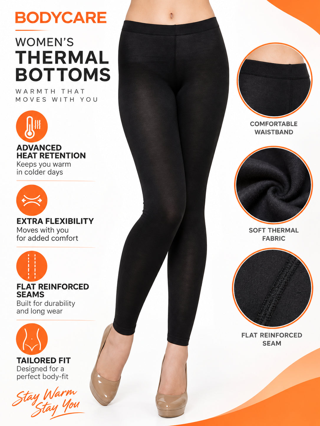 Women Extra Soft Thermal Bottom for Winter Layering, Comfortable Coverage and Cold Weather Essentials - Pack of 1