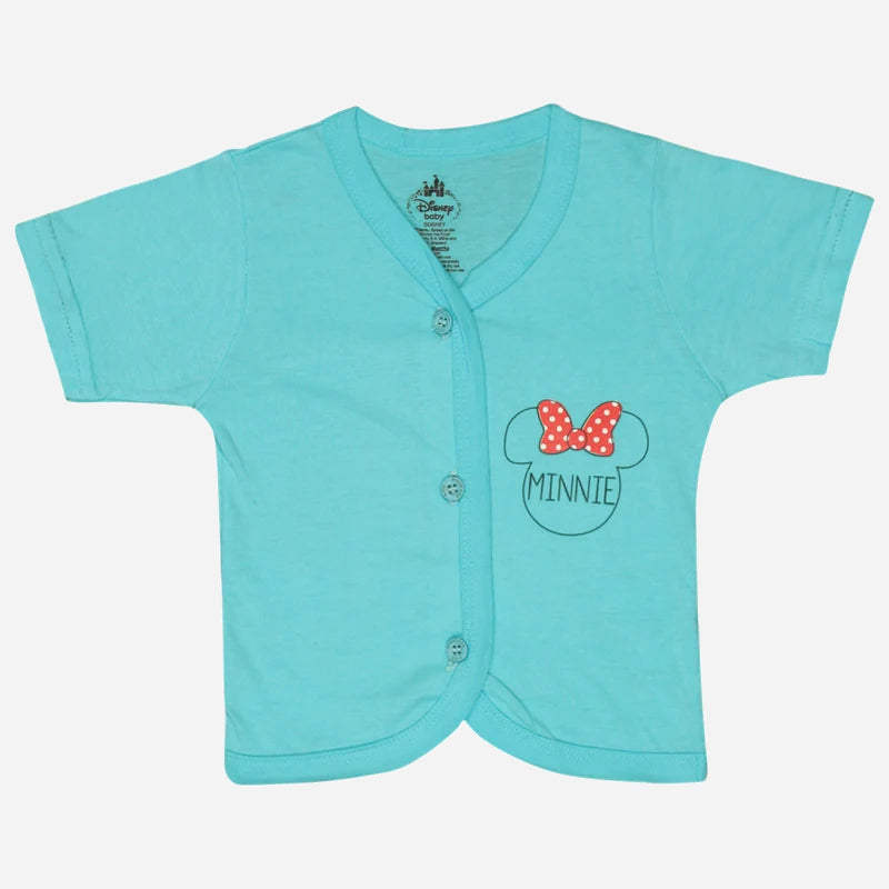 Baby Girls Minnie & Friends 100% Cotton Vest Round Neck Half Sleeves Pack of 3 - Bodycare
