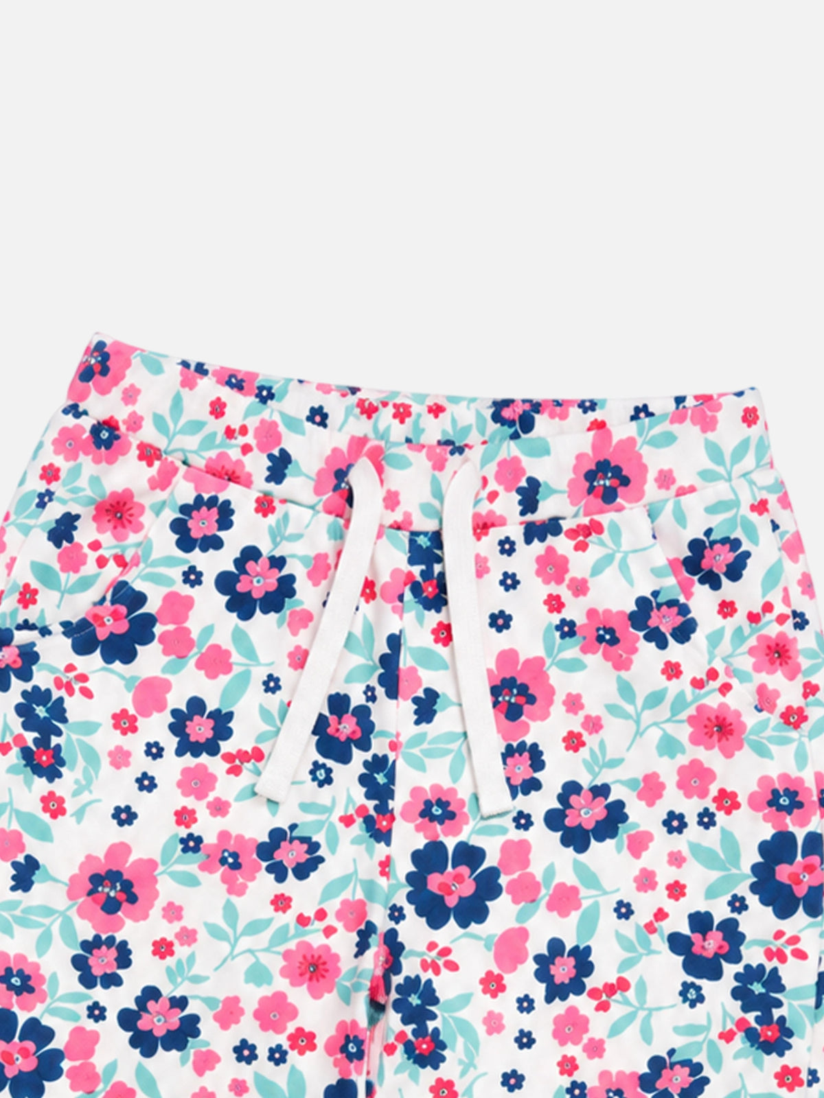 Girls French Terry Printed Track Pant with Regular Fit for Casual Wear, Lounge Comfort and Regular Use