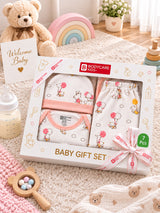 BODYCARE Newborn Baby Gift Set for Boys & Girls, Cotton Clothing Set, Hospital Ready Combo Gift Hamper (7 Pcs, 0-6 Months)