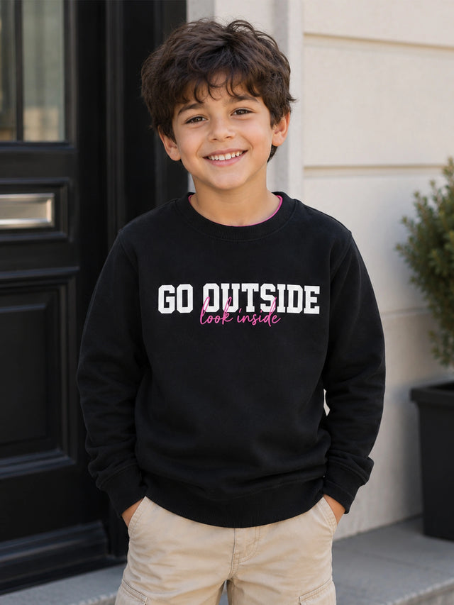Girls Round Neck Full Sleeves Sweatshirt with Clean Casual Styling for Everyday Comfort and Cool-Weather Wear