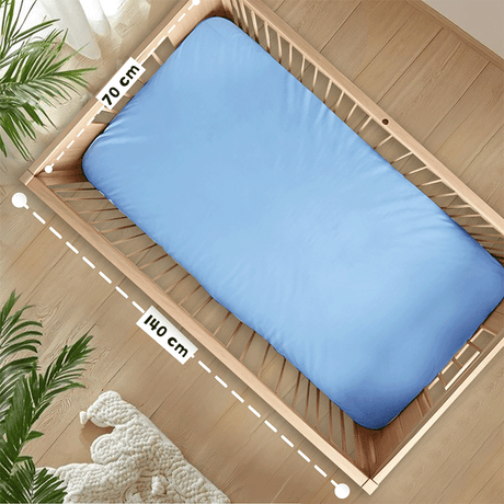Elephant Blue Fitted Cot Sheet Pack of 2