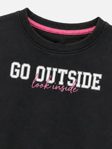 Girls Round Neck Full Sleeves Sweatshirt with Clean Casual Styling for Everyday Comfort and Cool-Weather Wear