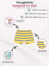 Baby Boys 100% Cotton Trunk with Inner Elastic for Everyday Innerwear Comfort and Regular Use - Pack of 3