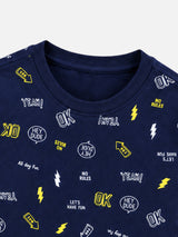 Boys Printed Round Neck Full Sleeve T-Shirt for Casual Wear, Comfortable Coverage and Everyday Wardrobe Use - Pack of 1