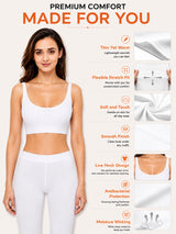 Women Antibacterial Sleeveless Thermal Top with Round Neck Design for Winter Base Layering and Cold-Weather Comfort