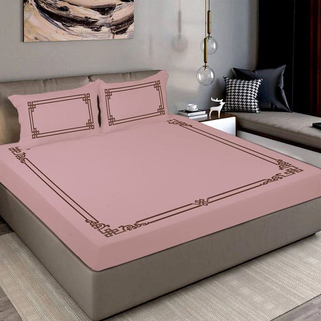 King Size Cotton Fitted Bedsheet Camel Beige - Bodycare