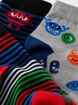 Boys Antibacterial Super Soft Socks for Everyday Comfort, Regular Wear and Casual Wardrobe Use - Pack of 3