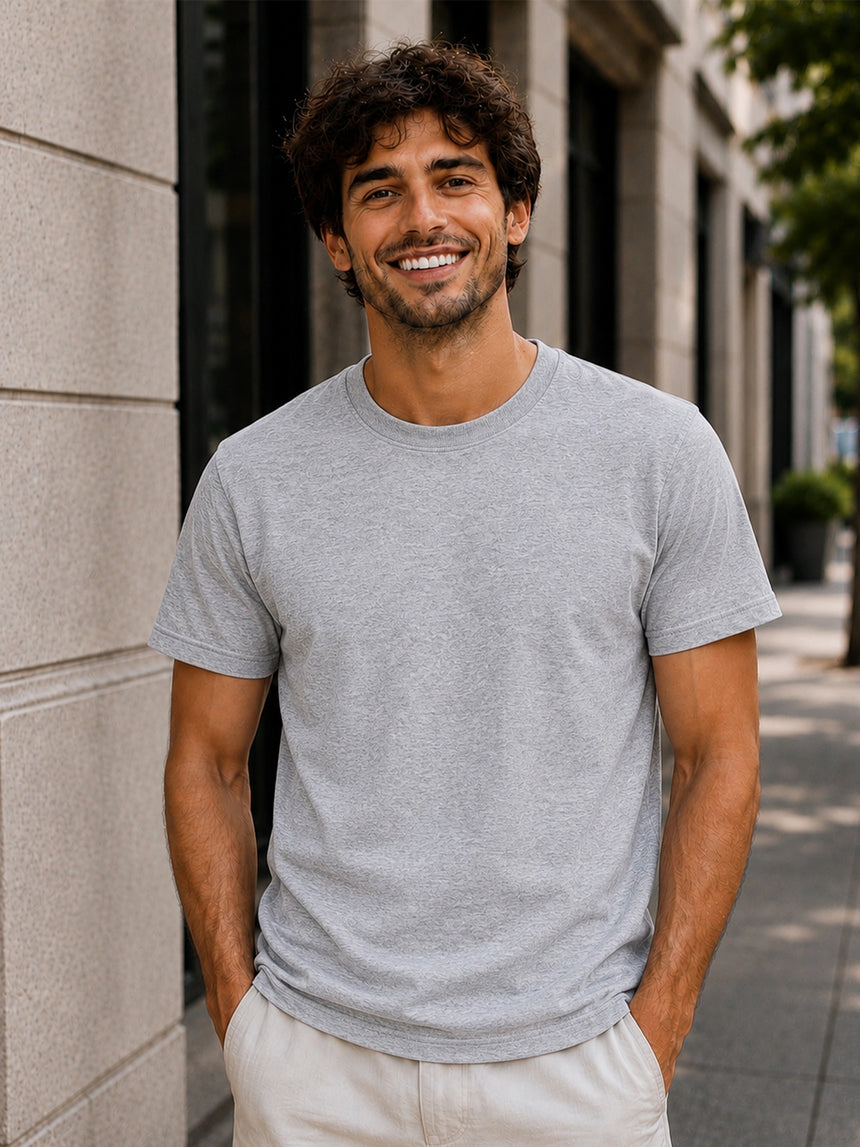 Men T-Shirt Round Neck Half Sleeves